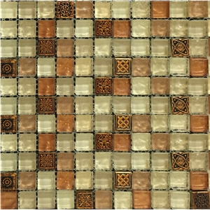 Copper Bronze Glass 12"X12" Mosaic