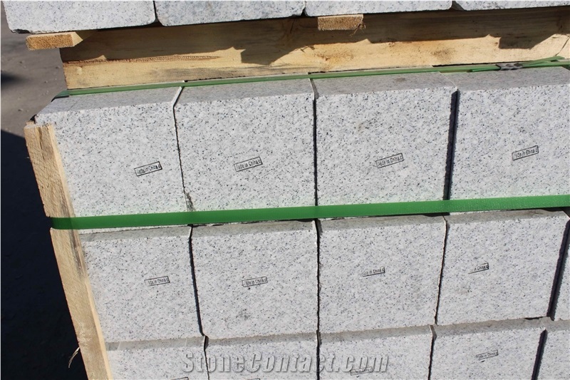 G359 Shandong Wendeng White Granite Straight Curbstones Kerbstone Road Stone Rim Stone