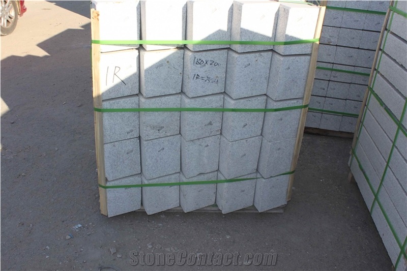 G359 Shandong Wendeng White Granite Straight Curbstones Kerbstone Road Stone Rim Stone