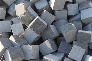 G370 Black Granite Split Black Cube Stone Tumbled Cobble Stone Cheap Price