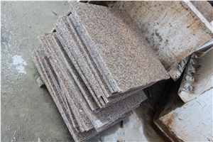 Laizhou G367 Cherry Flower Red Granite Polished Slabs Cheap Prices China Pink Granite