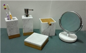 China Black Marble Bathroom Accessory, Soap Dish, Dispenser, Toothbrush Holders