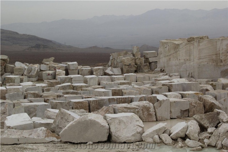 Abgarm Cream Travertine, Iran Beige Travertine Block