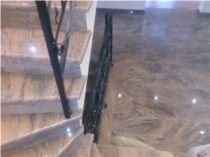 Silver Juparana Granite Steps, Stair Treads, Grey Granite Stairs & Steps India