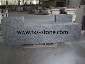 G439 Granite，Big White Flower,Grey Granite Kitchen Countertop,Granite Custom Countertops