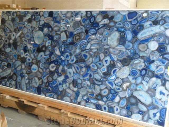 Blue Crystal Gemstone Bathroom Top,Blue Crystal Semipresious Stone Hotel Design ,Home Decor Transparent Stone Vanity Tops