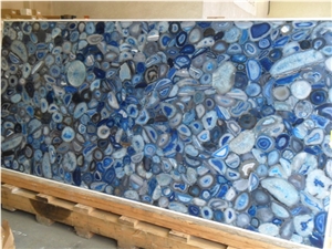 Blue Crystal Gemstone Bathroom Top,Blue Crystal Semipresious Stone Hotel Design ,Home Decor Transparent Stone Vanity Tops