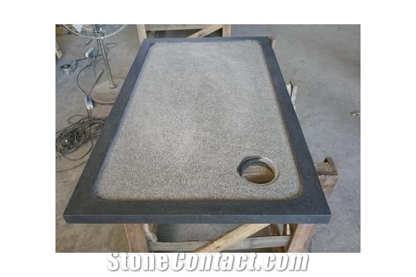 China Blue Limestone Rectangle Shower Trays,Bathroom Shower Base