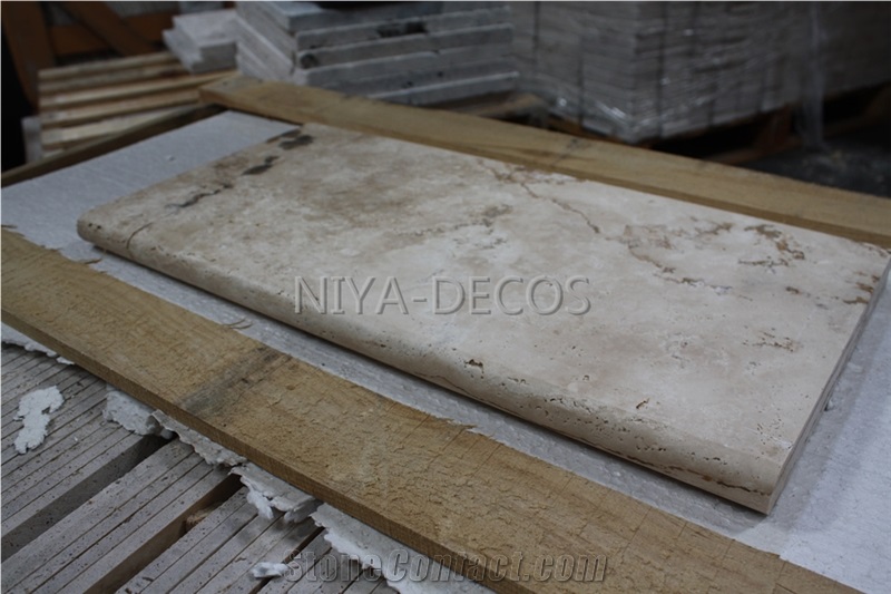China Classic Beige Travertine Pool Coping /Botticino Travertino Pool Pavers