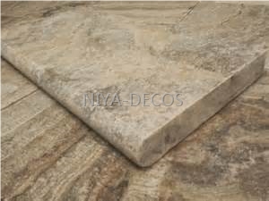 China Classic Beige Travertine Pool Coping /Botticino Travertino Pool Pavers