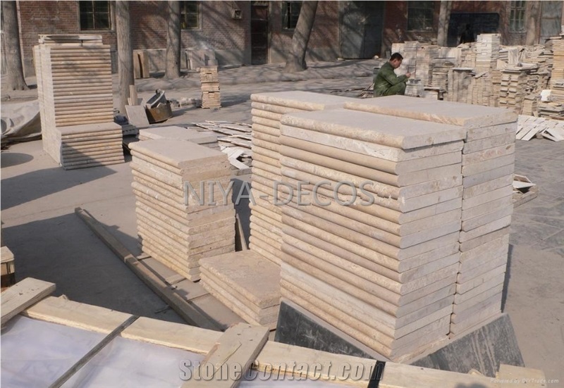 China Classic Beige Travertine Pool Coping /Botticino Travertino Pool Pavers