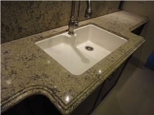 Manmade Artificial Pure White Marble Bathroom Tops/Vanity Tops