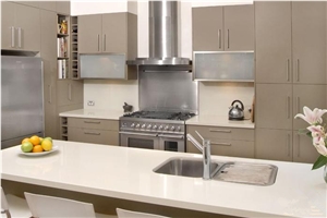 Manmade Pure Snow White Quartz Stone Kitchen Bar Tops/Solid Surface Bar Countertop