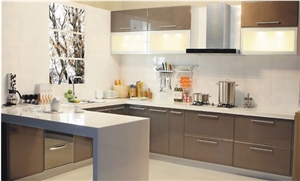 Manmade Pure Snow White Quartz Stone Kitchen Bar Tops/Solid Surface Bar Countertop