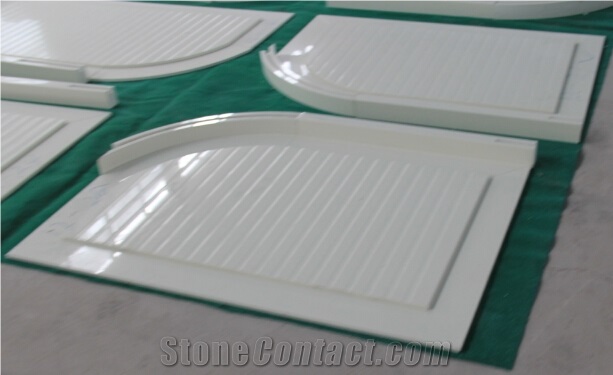 Beige Nano Glass Crystallized Stone Slabs Tile for Bathroom