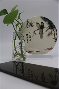 Nano Glass Black Slab Solid Surface