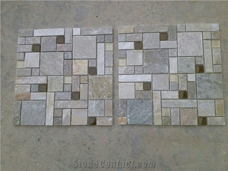Natural Stone Multicolor Mosaic Tiles