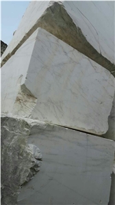 White Marble Block , China White Marble, White with Grey Viens, White Marble Block.