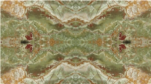 Multi Green Onyx, Multicolor Green Onyx Slabs, Tiles
