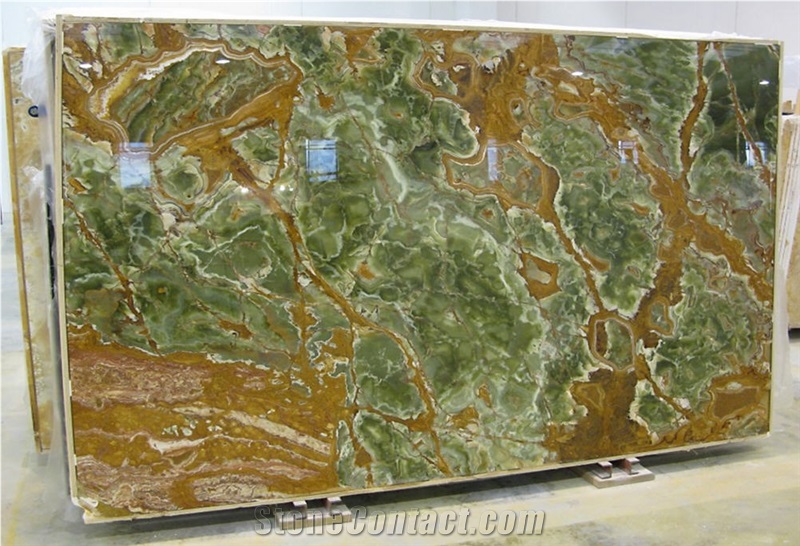 Multi Green Onyx, Multicolor Green Onyx Slabs, Tiles
