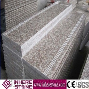 G687 Granite Steps & Risers, Stairs, Peach Red Steps, Imperial Pink Granite Slabs & Tiles