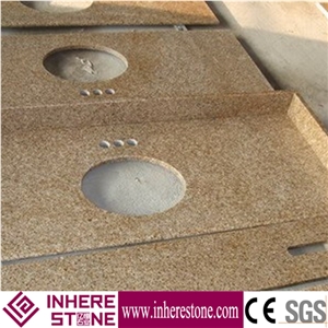 Hot Sale Polished G682 Granite Bathroom Countertops, Yellow Granite Bathroom Vanity Tops