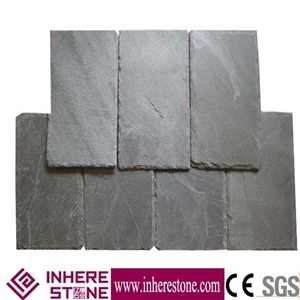Natural Slate Stone Slabs & Tiles, Black Slate for Decoration