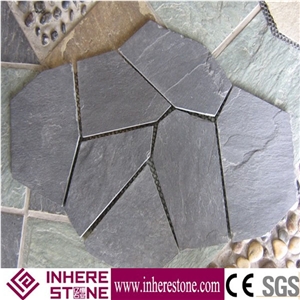 Natural Slate Stone Slabs & Tiles, Black Slate for Decoration