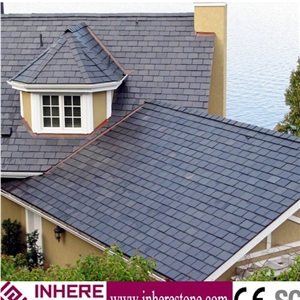 Natural Slate Stone Slabs & Tiles, Black Slate for Decoration