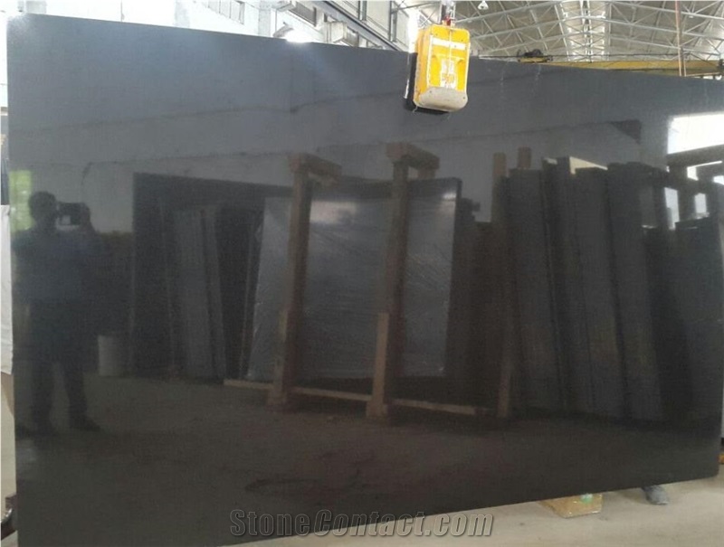 Absolute Black Granite Slabs, Black Polished Granite Floor Tiles, Floor Covering Tiles India