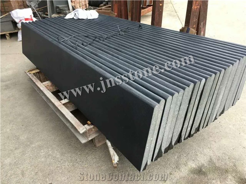 Hainan Black Basalt Bullnose,China Black Basalt Bullnose Pool Coping