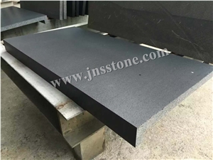 Hainan Black Basalt Drop Face Pool Coping,China Black Basalt Rebated Pool Coping