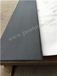Hainan Black Basalt Honed&Brushed Bullnose Pool Coping