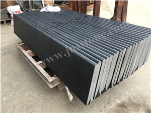 Hainan Black Basalt Honed&Brushed Bullnose Pool Coping