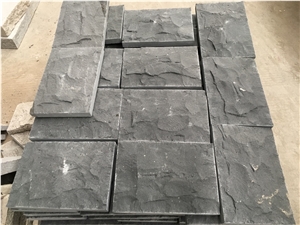 Hainan Black Basalt Mushroom Stone, China Black Basalt Mushroom Wall Cladding