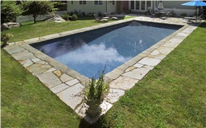 Golden Brown Schist Pool Decks Pavers