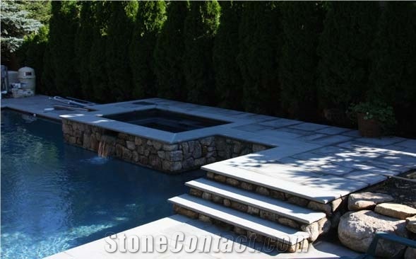 Golden Brown Schist Pool Decks Pavers
