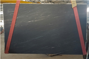 Black Emerald Soapstone Slab Honed Finish