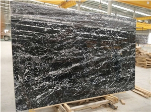 Forest Snow Marble Slabs & Tiles, China Black Marble,Black Slabs(The Output is Low,Unique Stone)