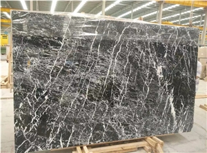Forest Snow Marble Slabs & Tiles, China Black Marble,Black Slabs(The Output is Low,Unique Stone)