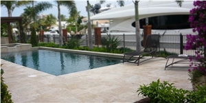Classic Travertine Pavers 150x150x30mm, Beige Travertine Cube Stone, Floor Covering Australia
