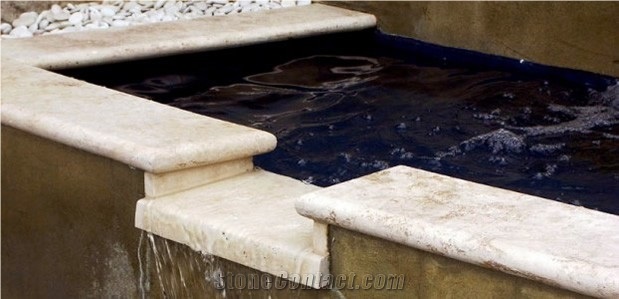 Premium Travertine Cross Cut Pavers - 400x200x30mm, Beige Travertine Cube Stone, Floor Covering, Pavers