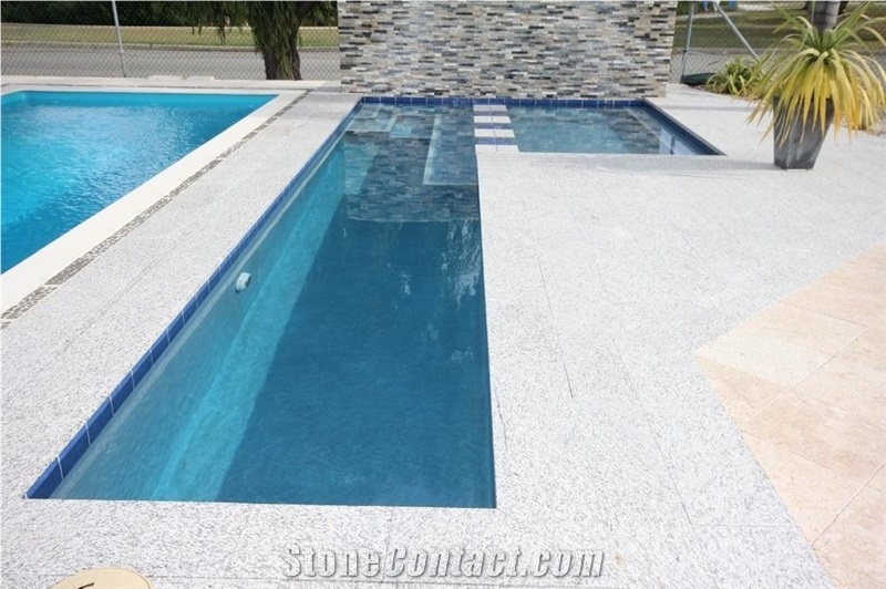 Sesame White Granite Pavers - 400x400x30mm, White Granite Cube Stone, Floor Covering, Cobble Stone