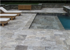 Silver Travertine Pavers, Grey Travertine Cube Stone & Pavers Australia