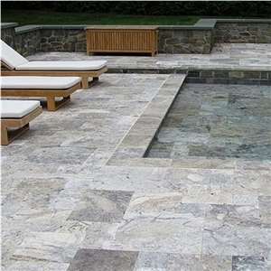 Silver Travertine Pavers, Grey Travertine Cube Stone & Pavers Australia