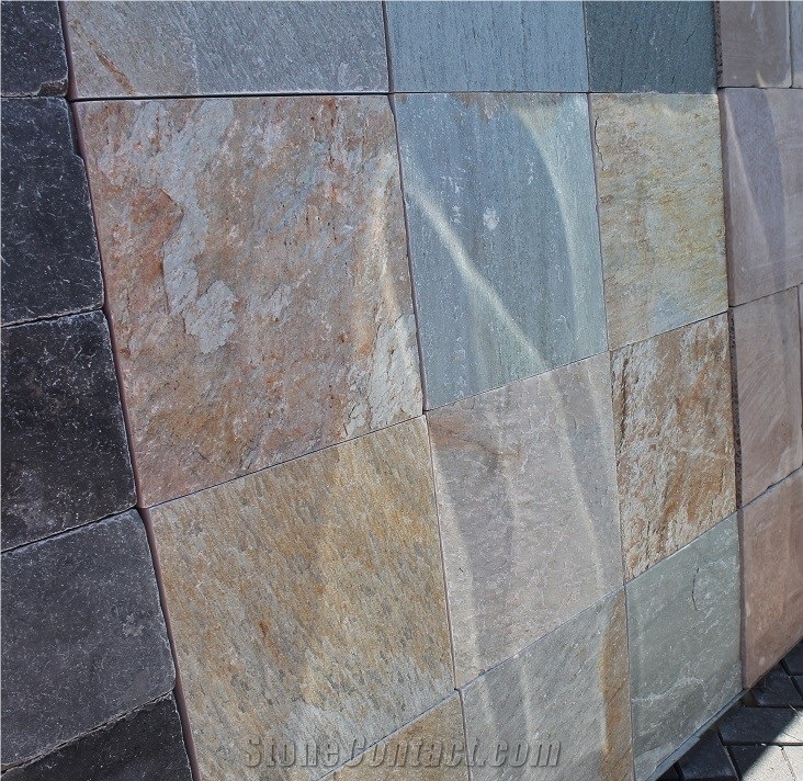 Tuscan Quartzite Tiles & Slabs, Yellow Quartzite Cube Stone & Pavers