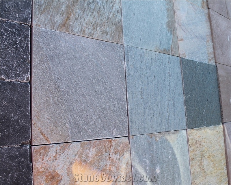 Tuscan Quartzite Tiles & Slabs, Yellow Quartzite Cube Stone & Pavers