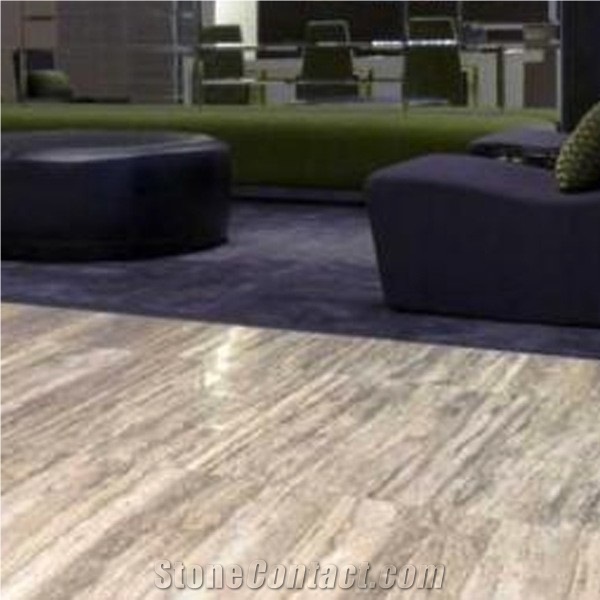 Vein Cut Honed Silver Travertine Unfilled Pavers - 600x300x30mm, Grey Travertine Pool Coping, Pool Pavers