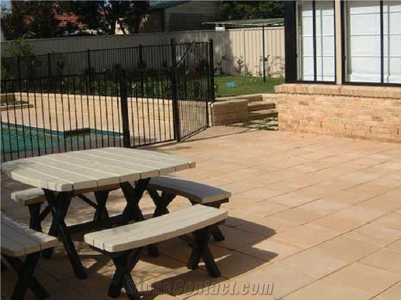 Wilsonstone Pavers, Beige Sandstone Pool Coping, Pool Pavers