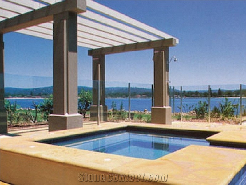 Wilsonstone Pavers, Beige Sandstone Pool Coping, Pool Pavers
